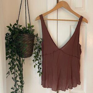 FREE PEOPLE Gauzy Mauve Top | Size S